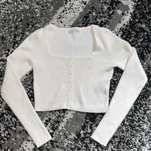 Abercrombie cropped ribbed sweater